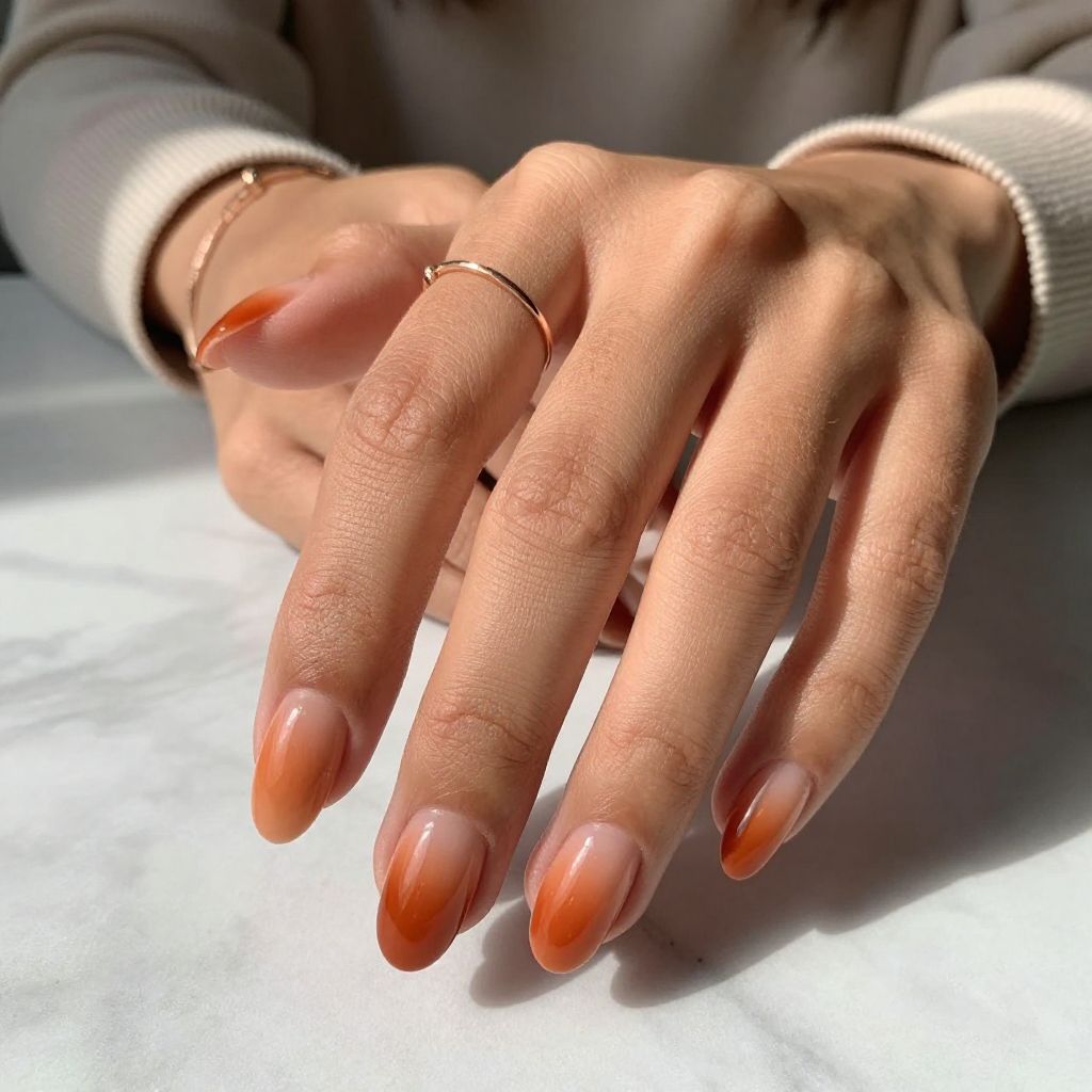 Burnt Orange Ombre with Copper Highlights