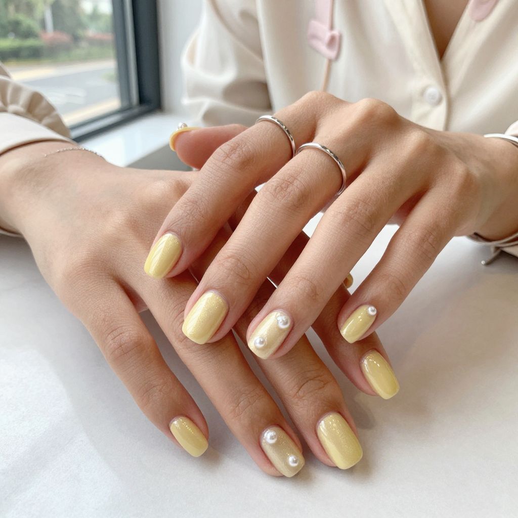 Butter Yellow with Pearly Accents