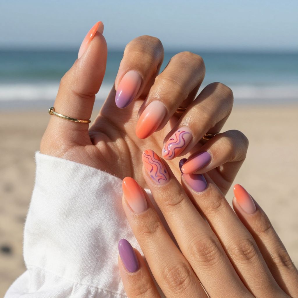 Sunset Ombre Waves