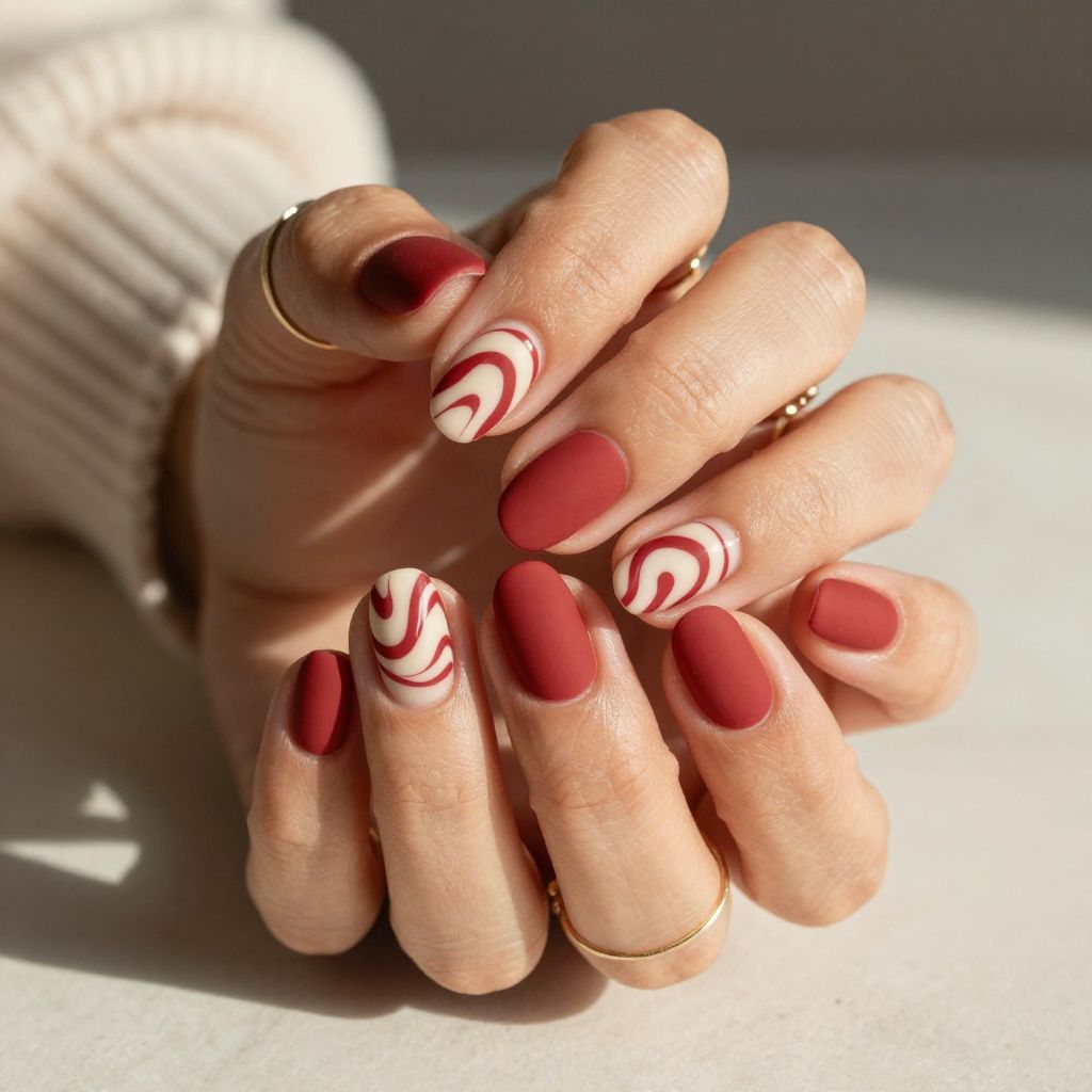 Matte Candy Cane Swirls