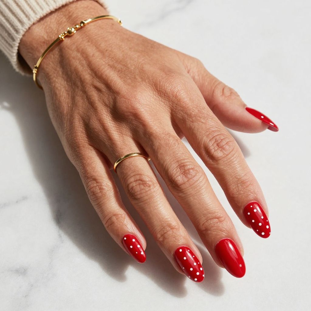 Red Candy Base with White Dots