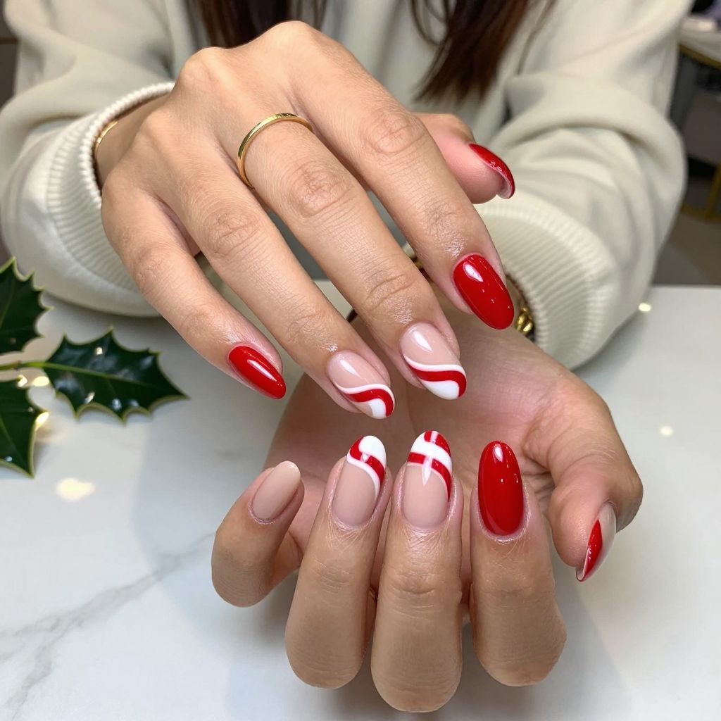 Candy Cane Swirl Accent