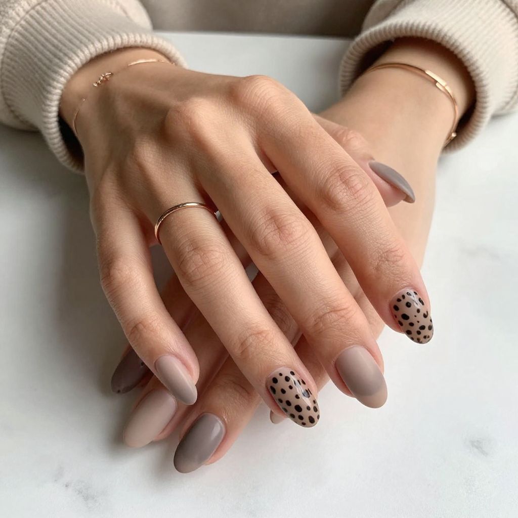 Taupe Ombre with Subtle Spots
