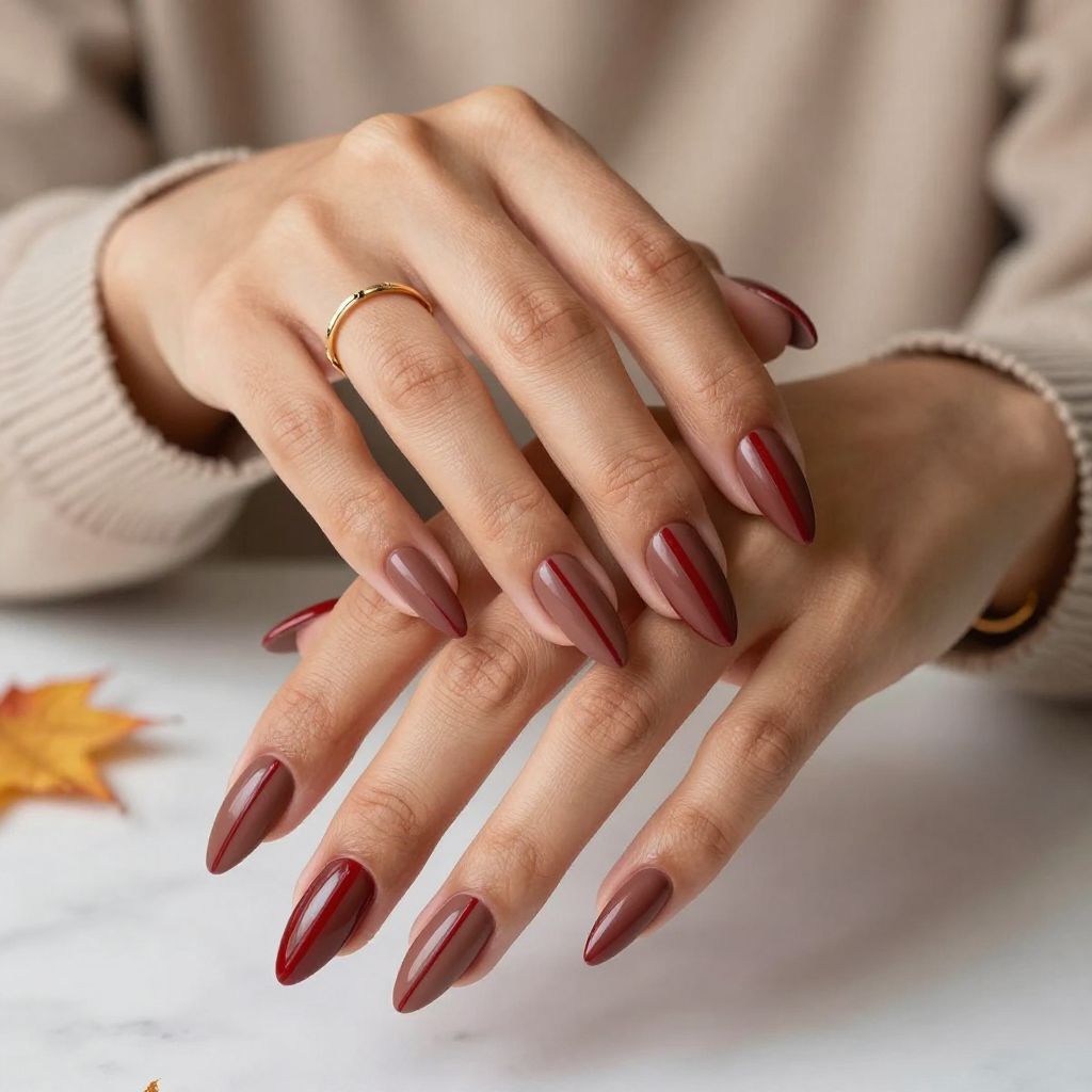 Cherry Mocha Stripes with Matte Contrast