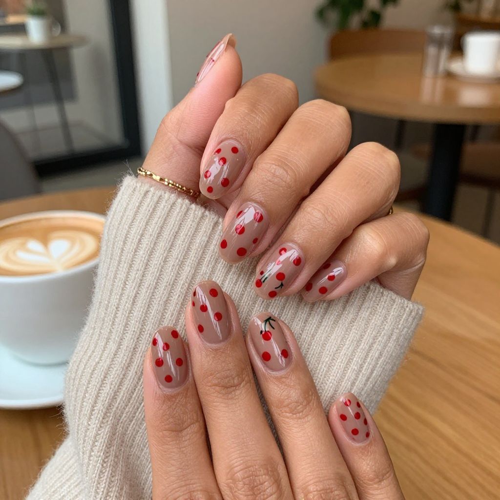 Cherry Mocha Polka Dot Pop