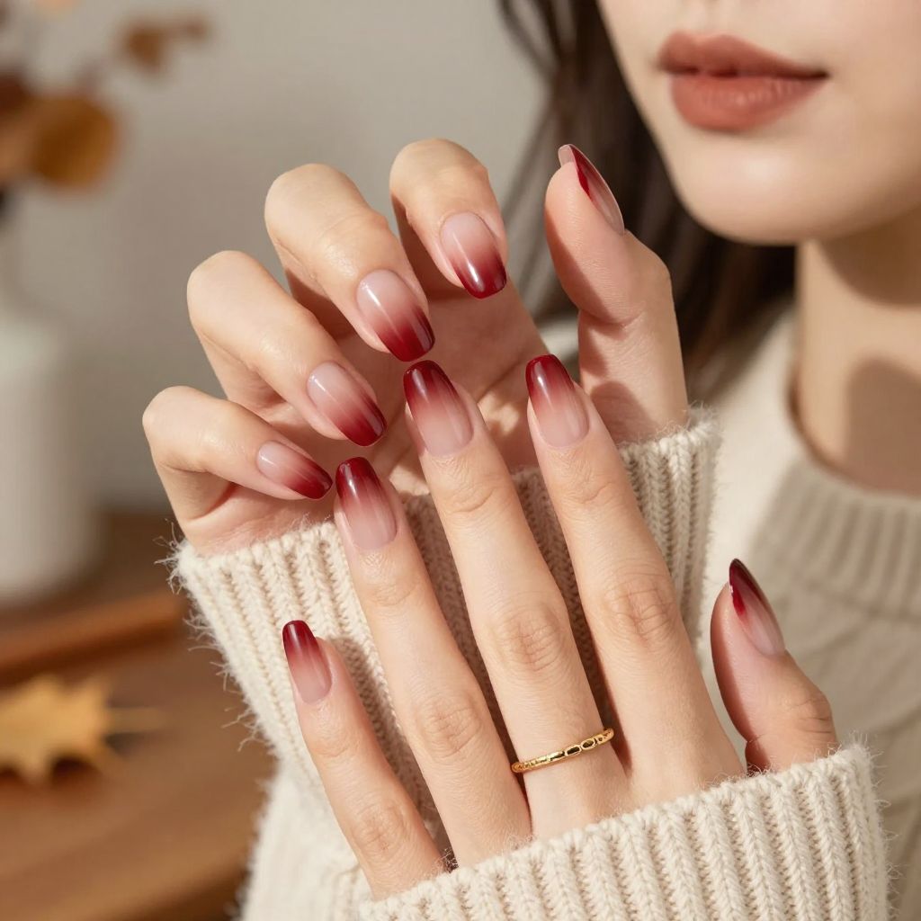 Cherry Mocha French Fade