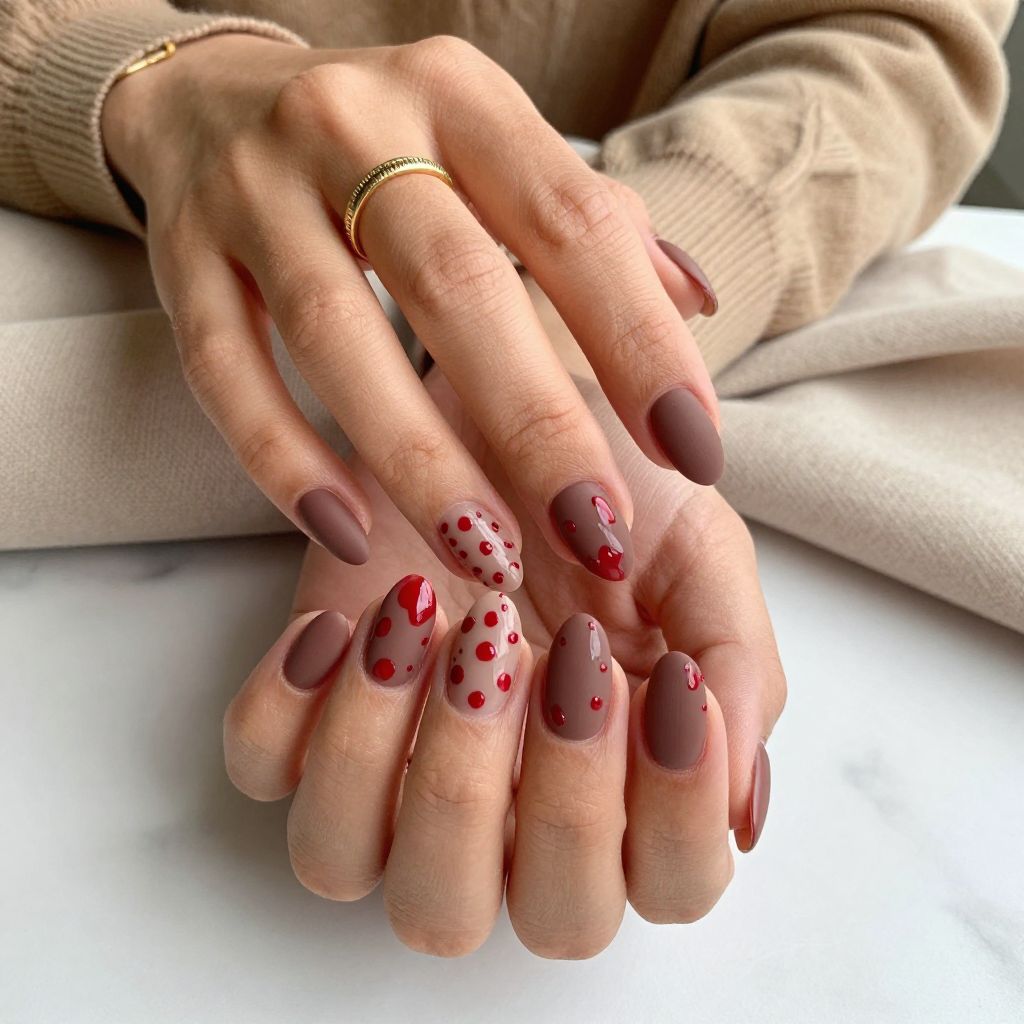 Matte Chocolate Cherry Spots