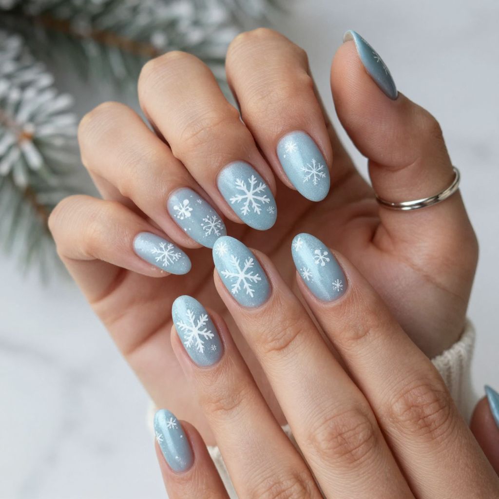 Frosted Velvet Snowflakes