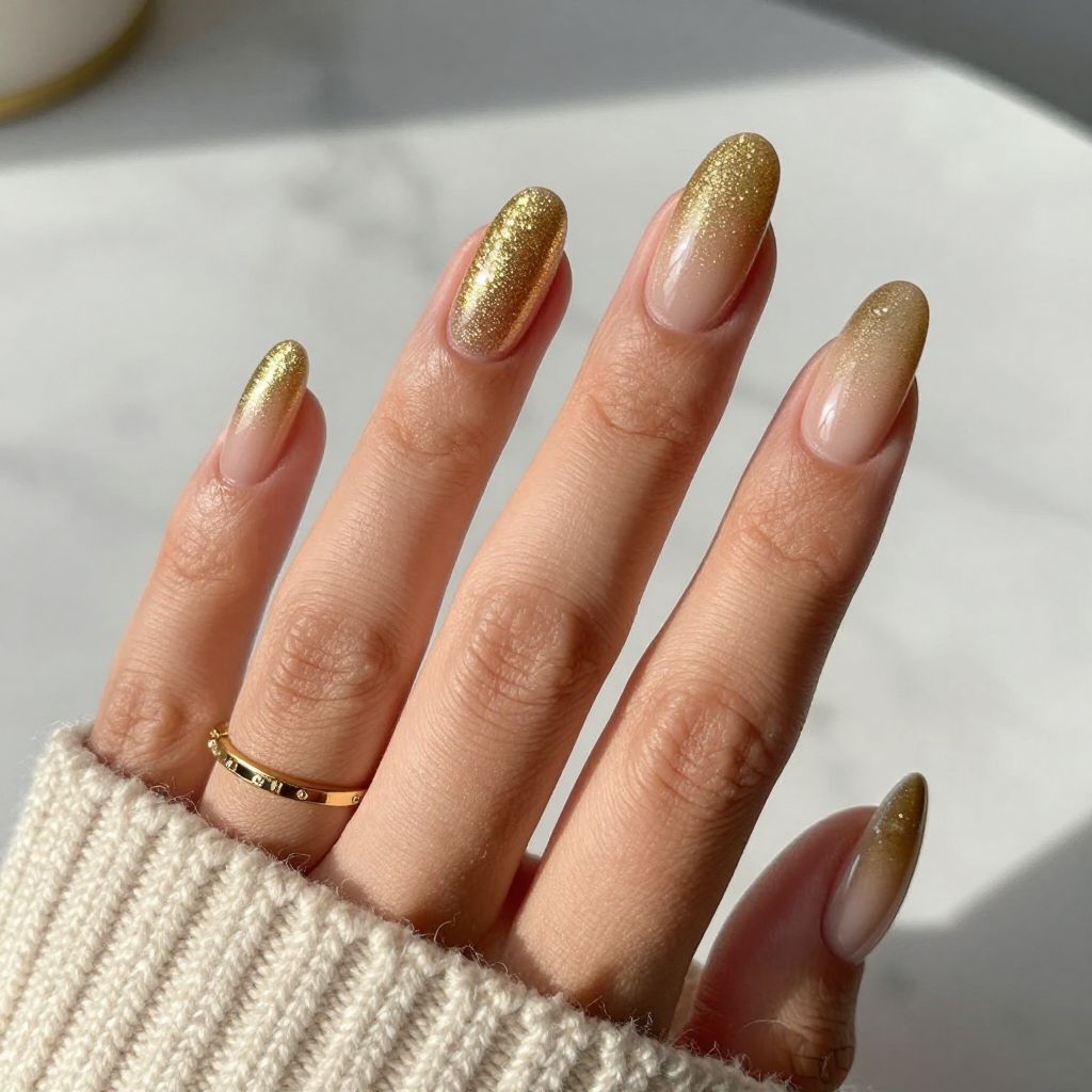 Glamorous Gold Glitter Fade