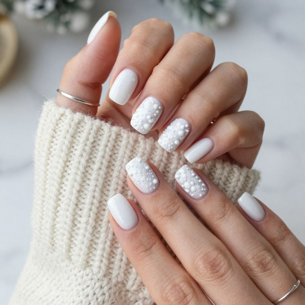 Snowy White with Textured Accents