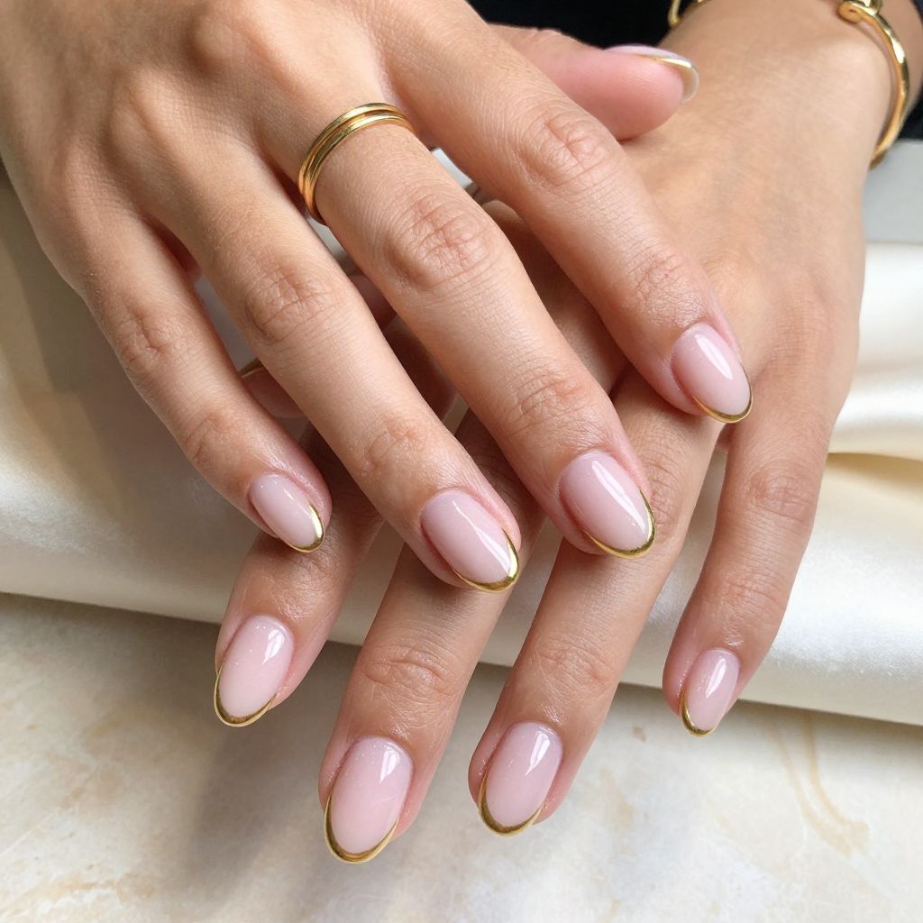 Barely There Pink with Gold Outline