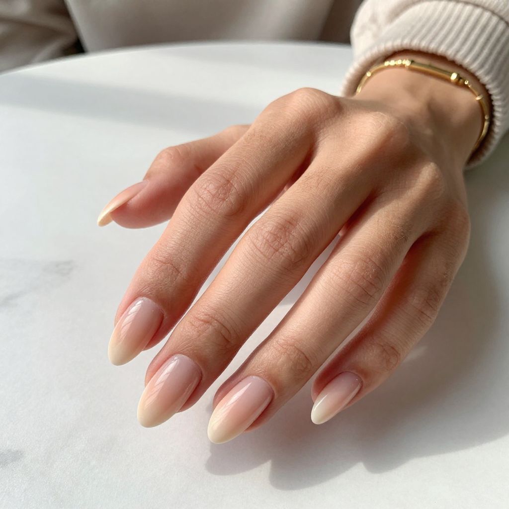 Peachy Nude French Fade