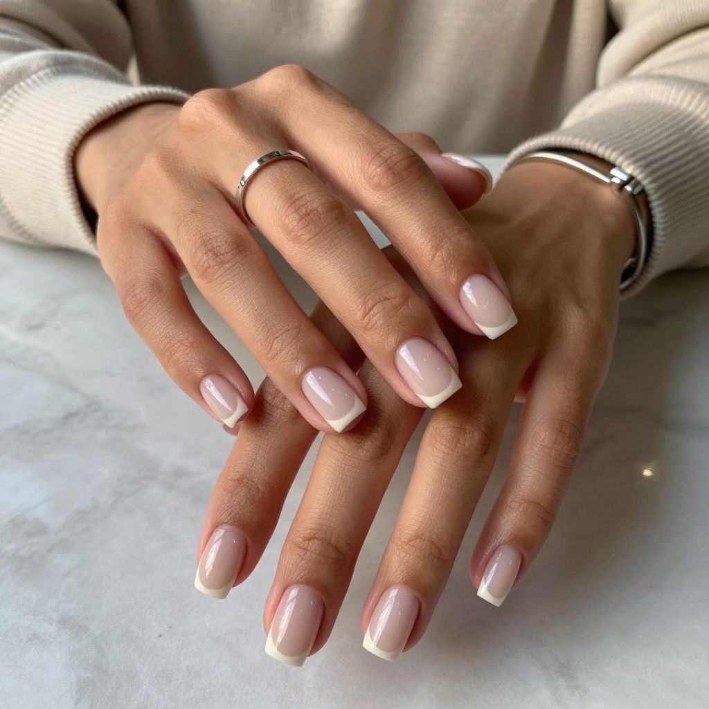 Clear Nails with Matte Contrast