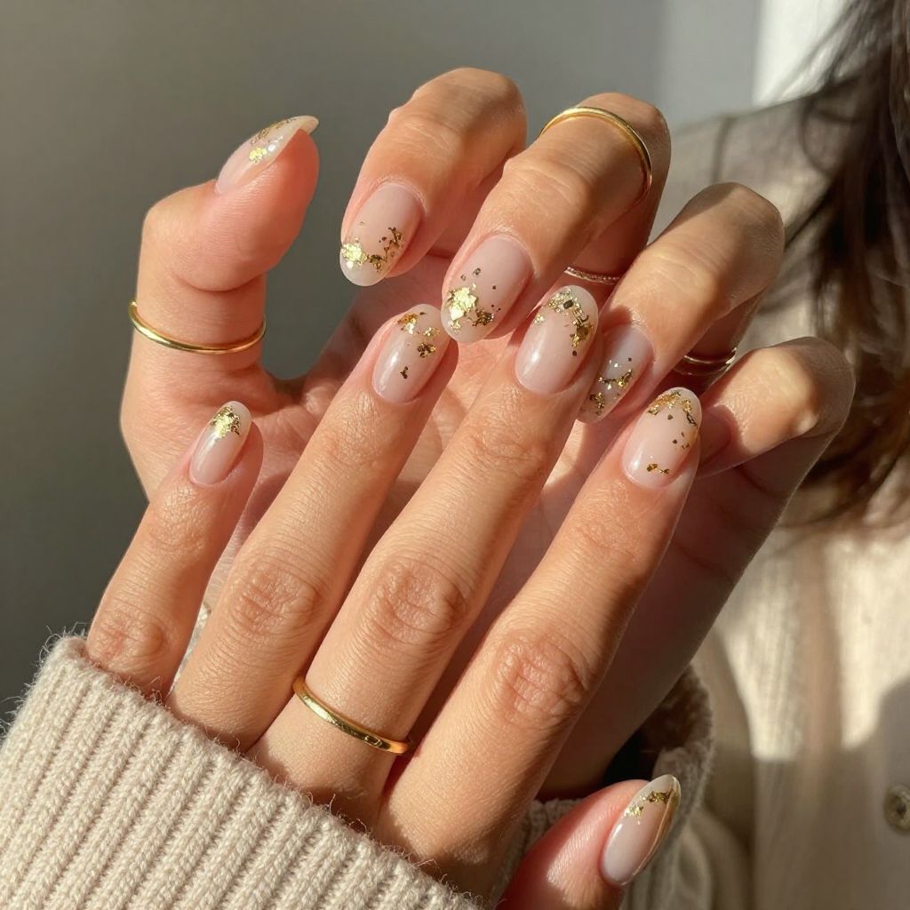 Crystal Clear with Delicate Gold Foil