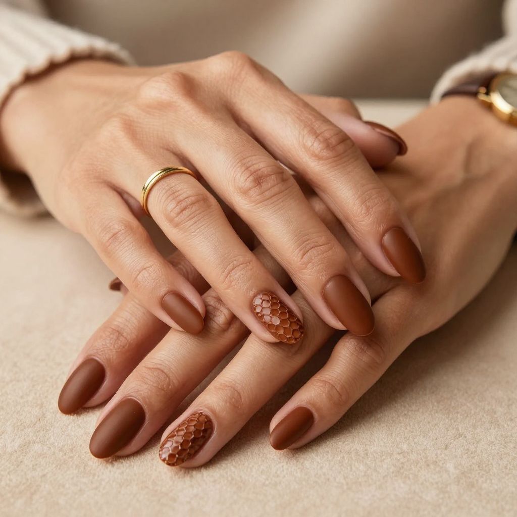 Rich Chestnut with Subtle Honeycomb Texture