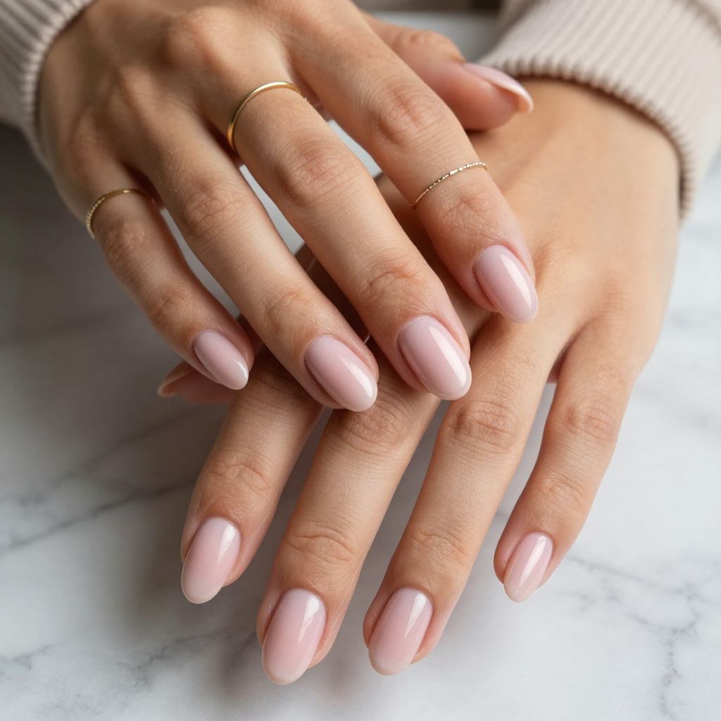 Blush Pink with Satin Ombre Tips