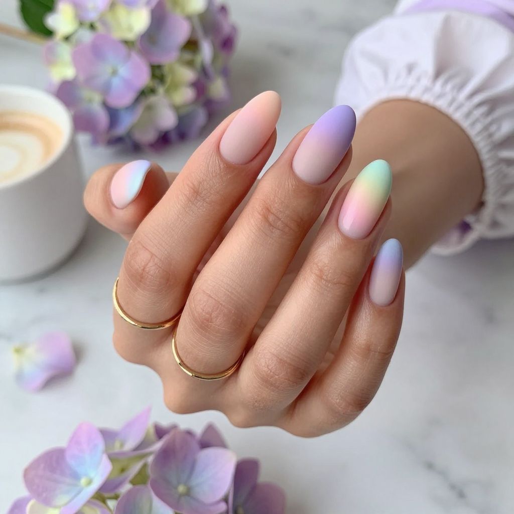 Pastel Rainbow Tips