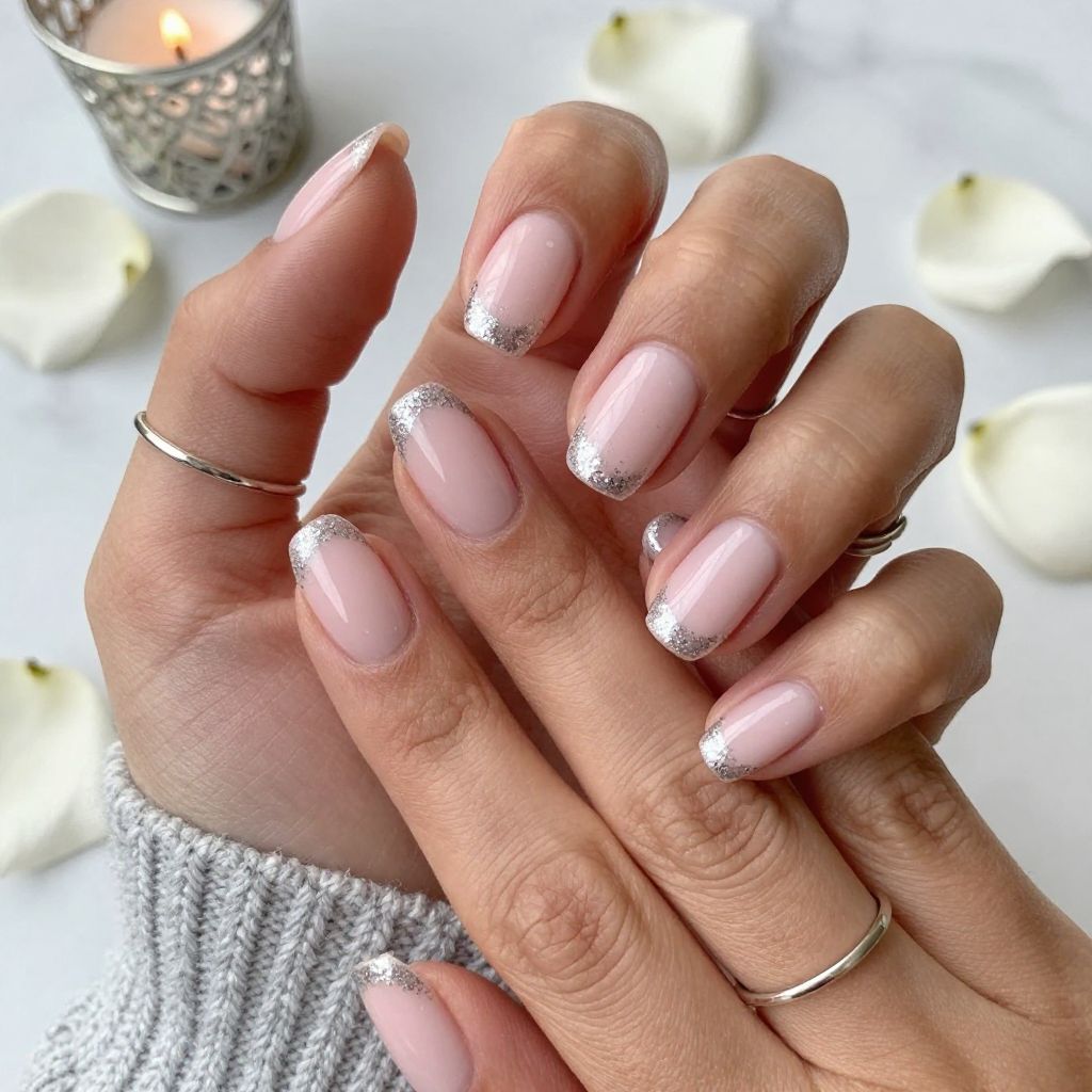 Glitter French Tips