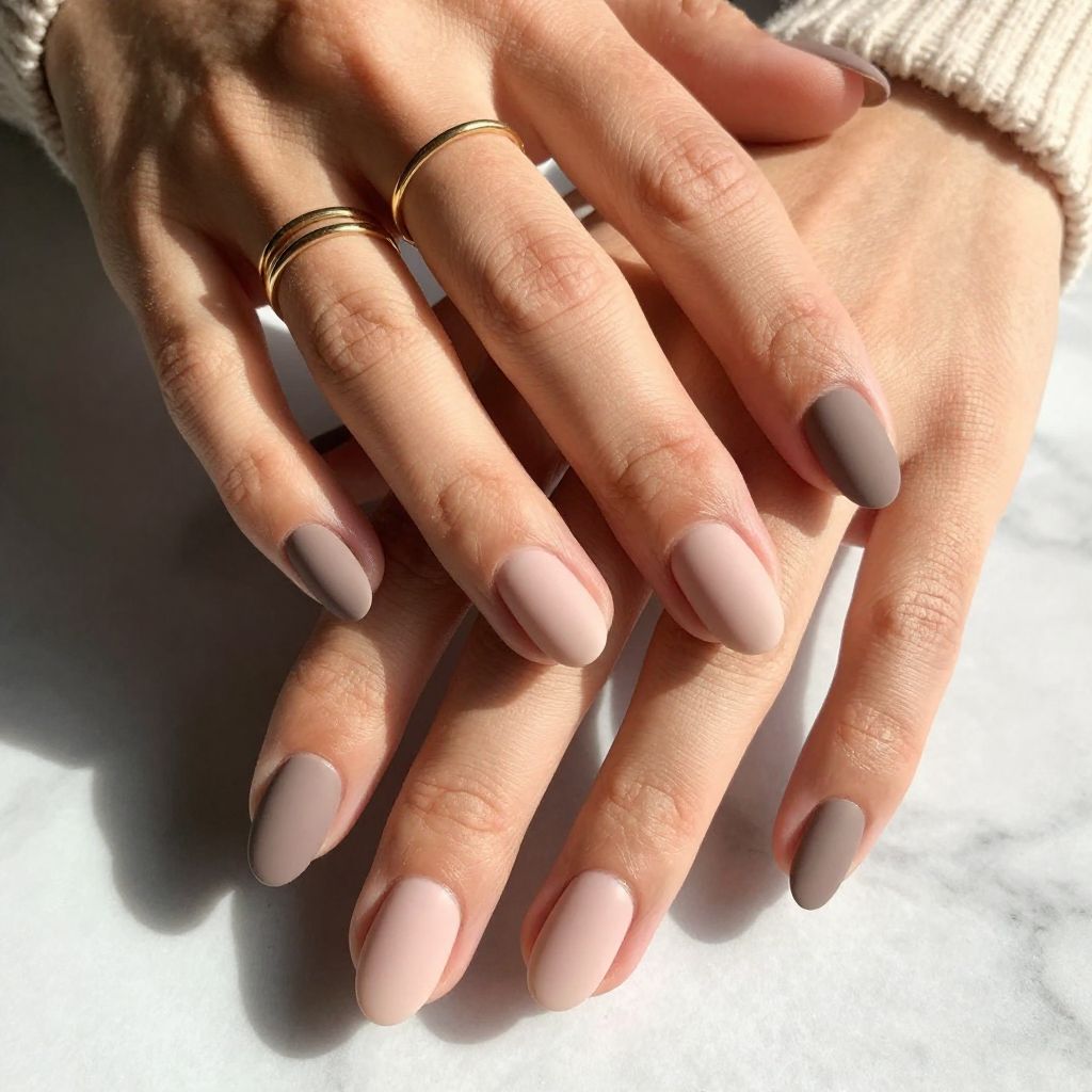 Matte Taupe Tips