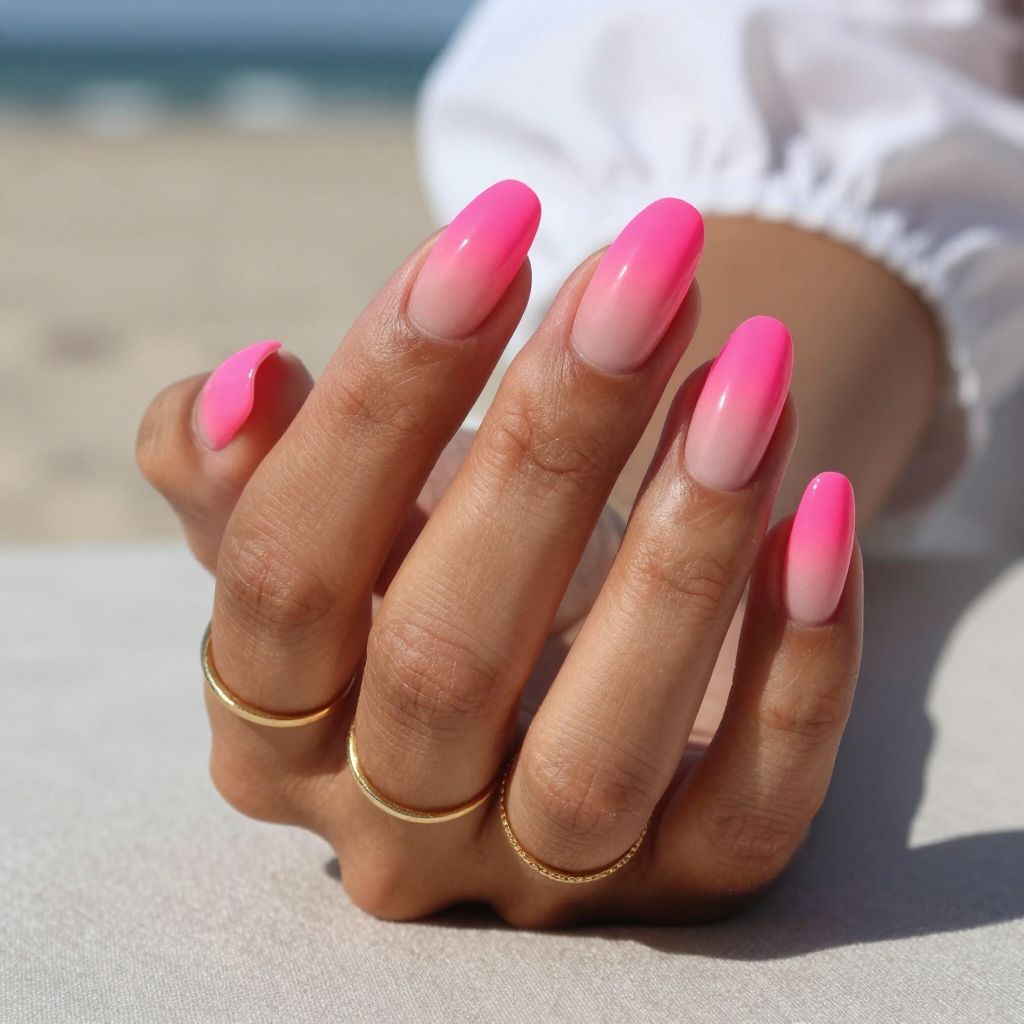 Neon Pink French Gradient