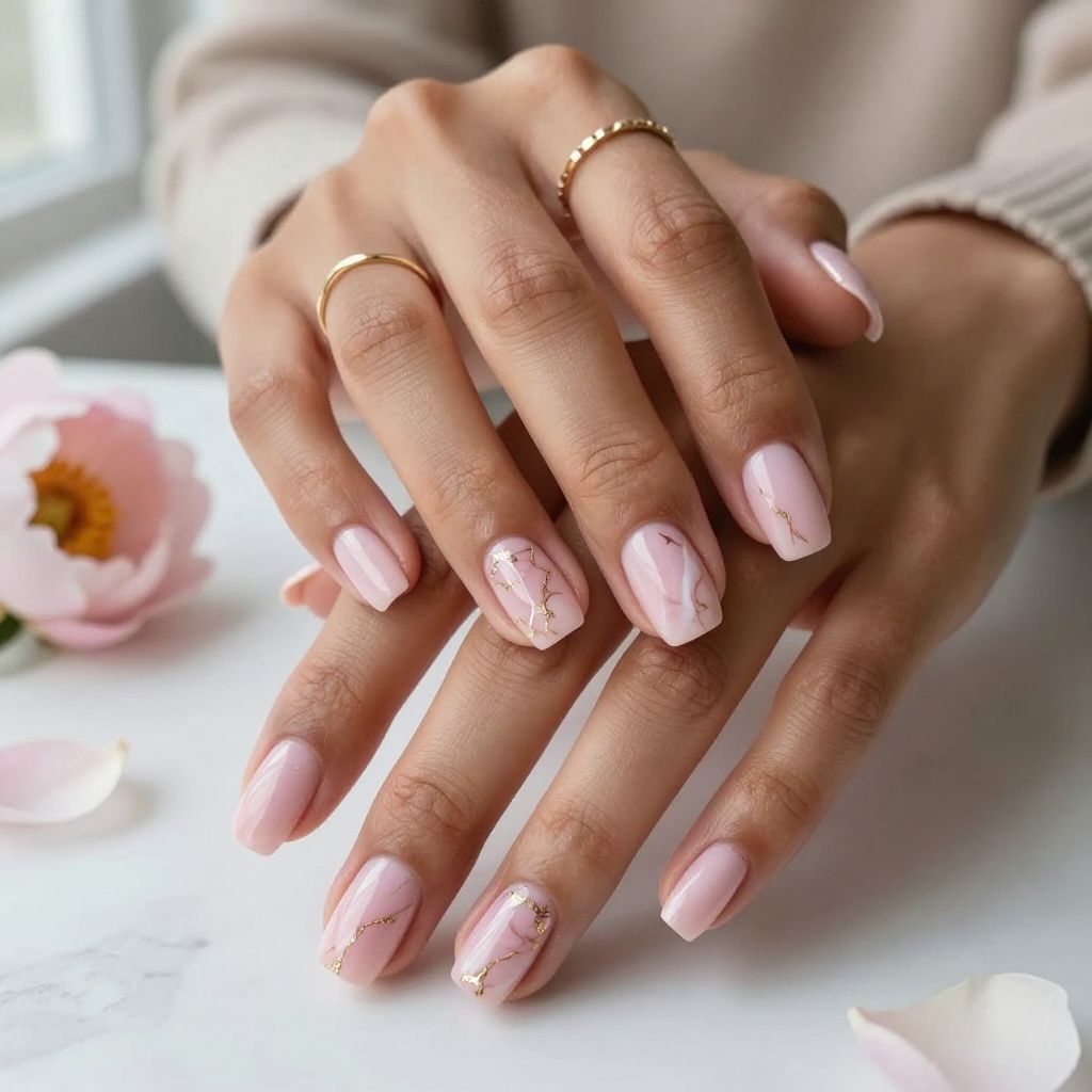 Pastel Pink Marble Art