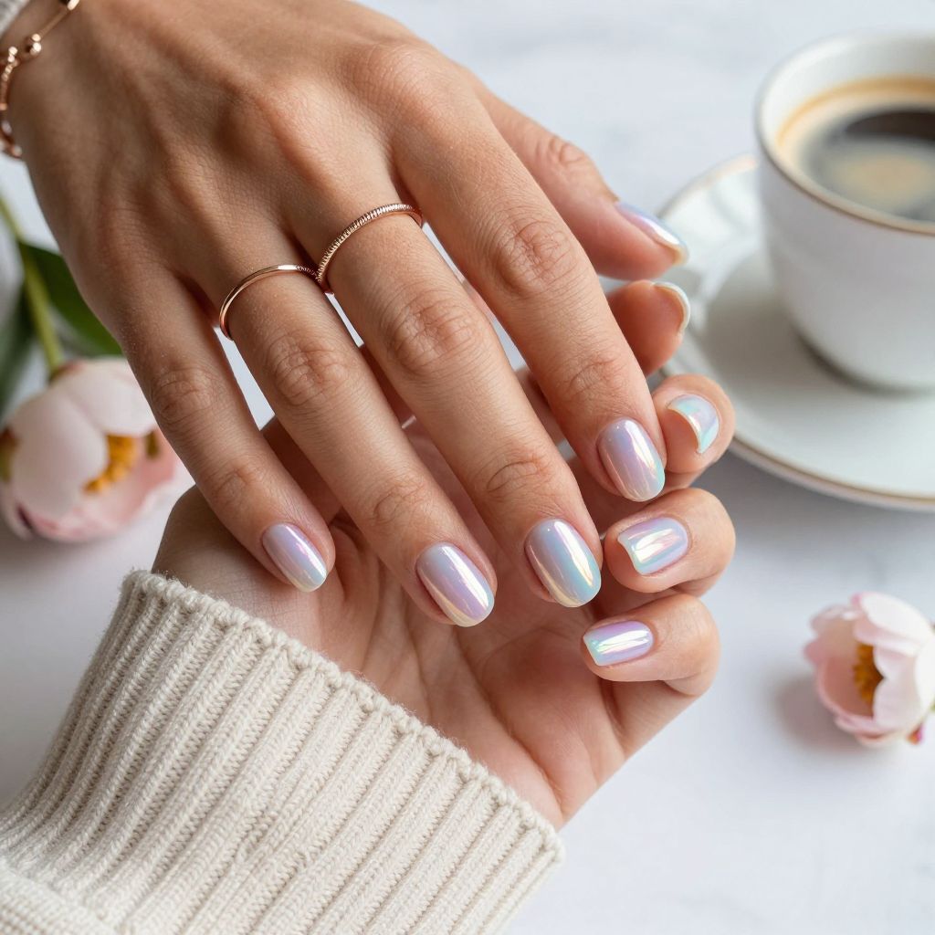 Iridescent Eggshell Shine