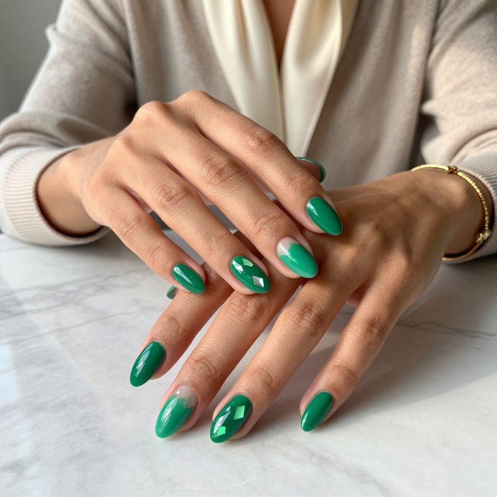 Emerald Negative Space Diamonds