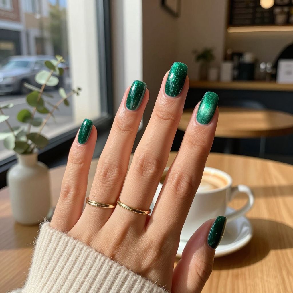 Emerald Glitter Gradient