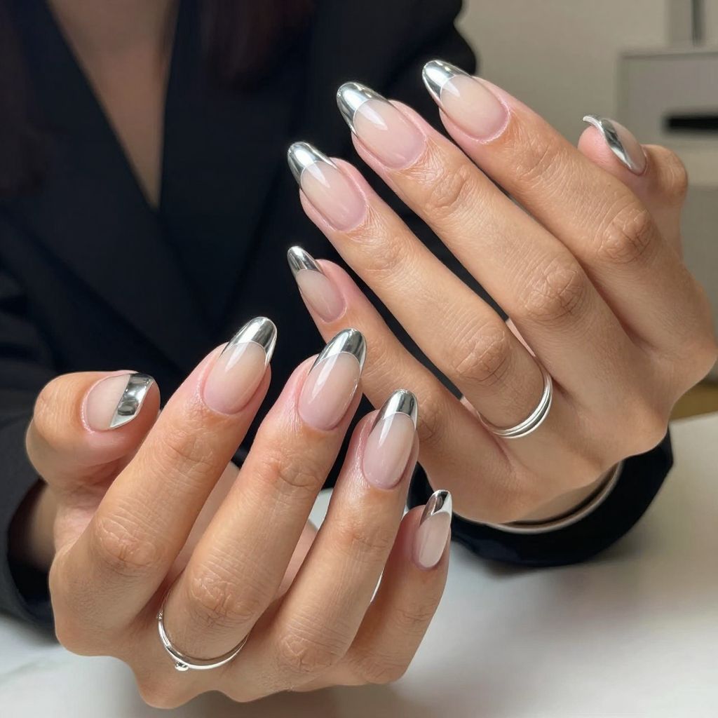 Chrome Silver Skinny Tips