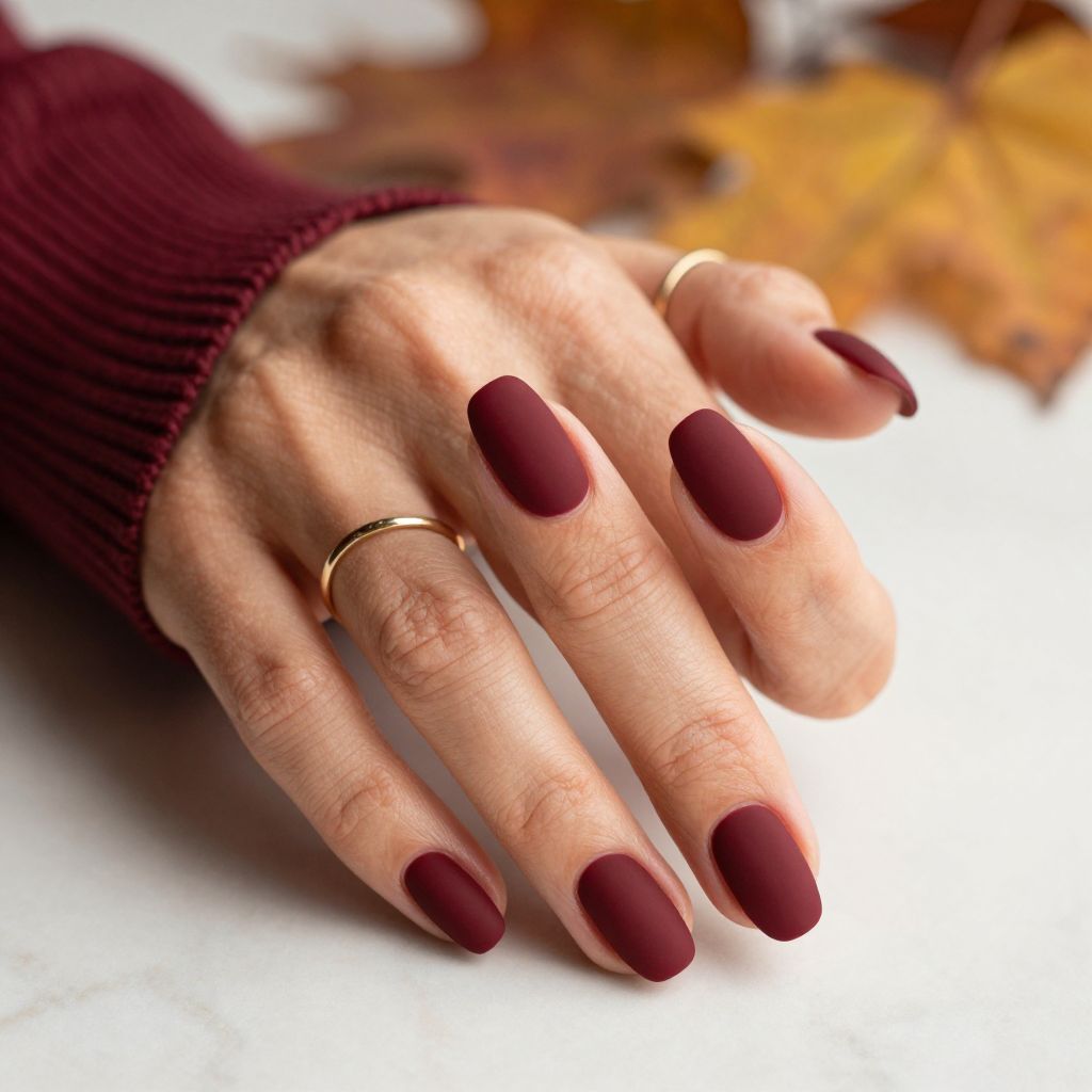 Mulled Wine Matte Touch Nails