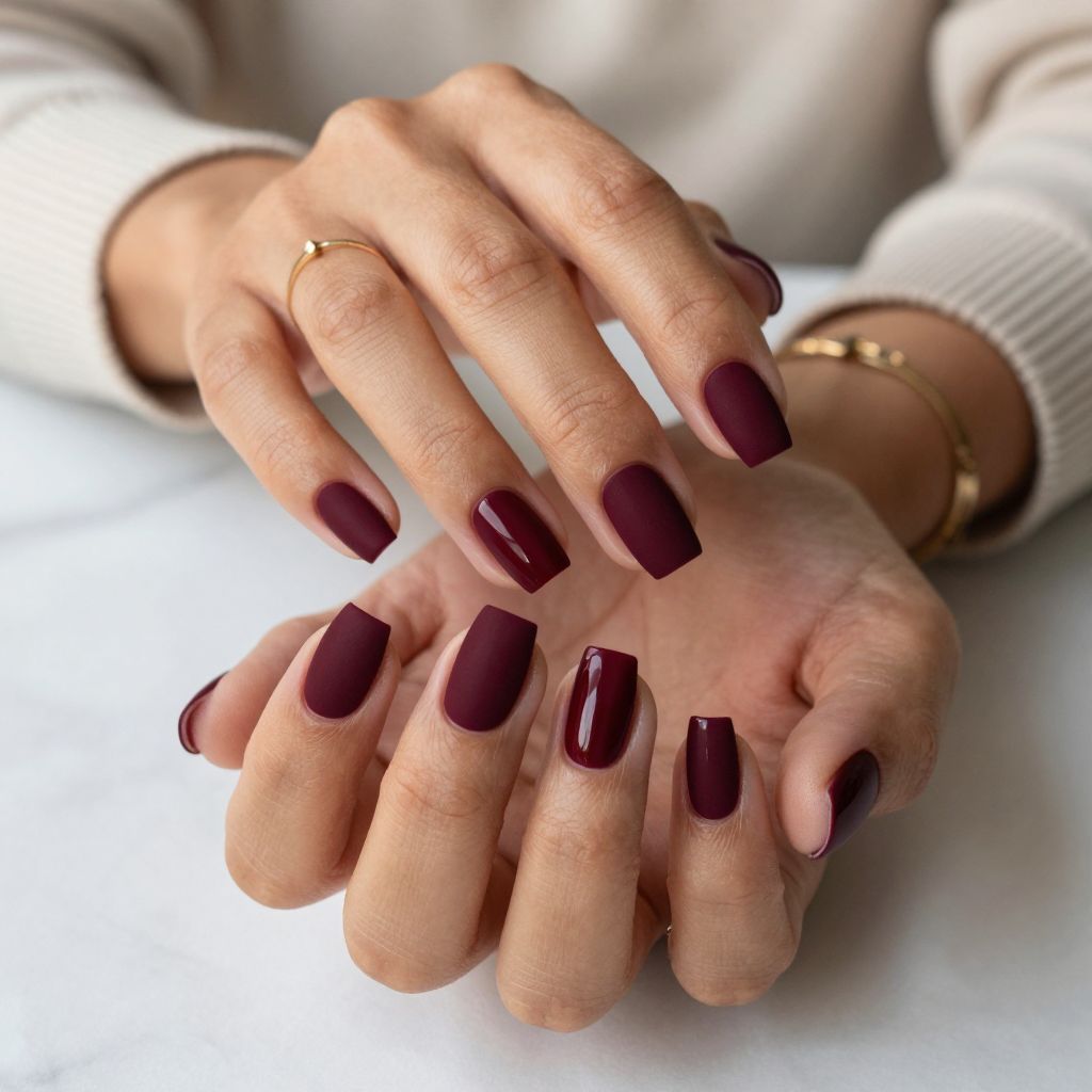 Matte Burgundy Elegance