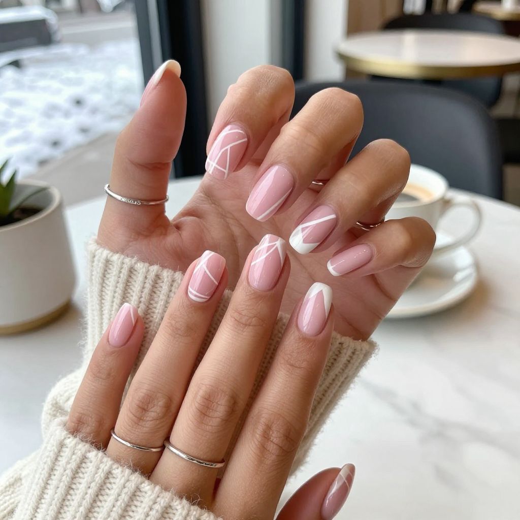 Pink and White Geometric Chic