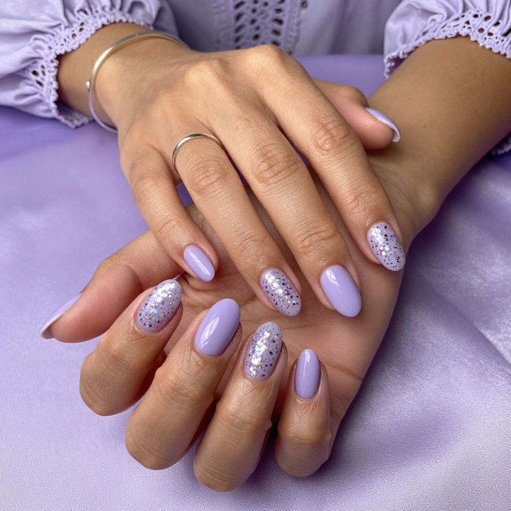 Lilac with Iridescent Flakes