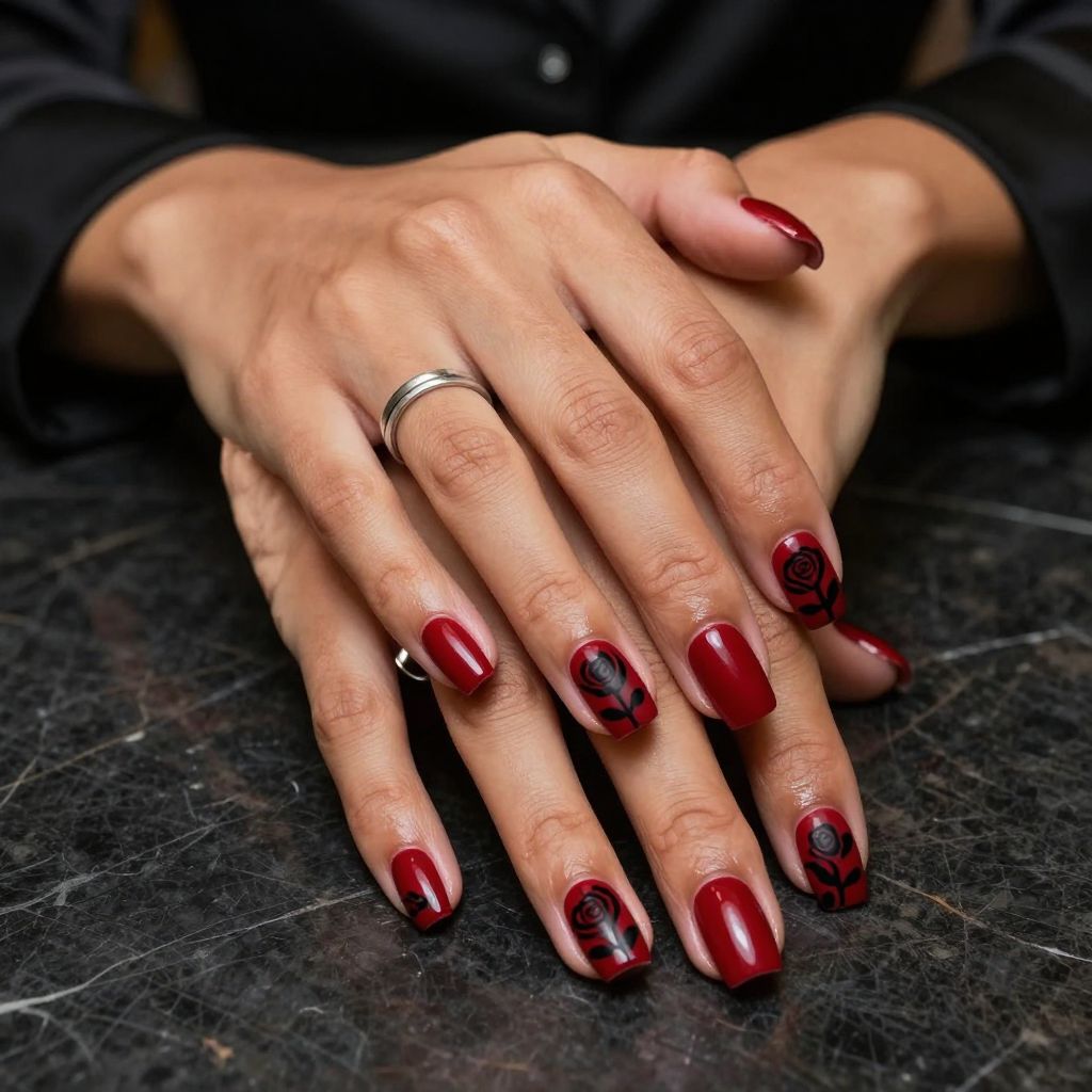Bold Red Roses with Matte Touch