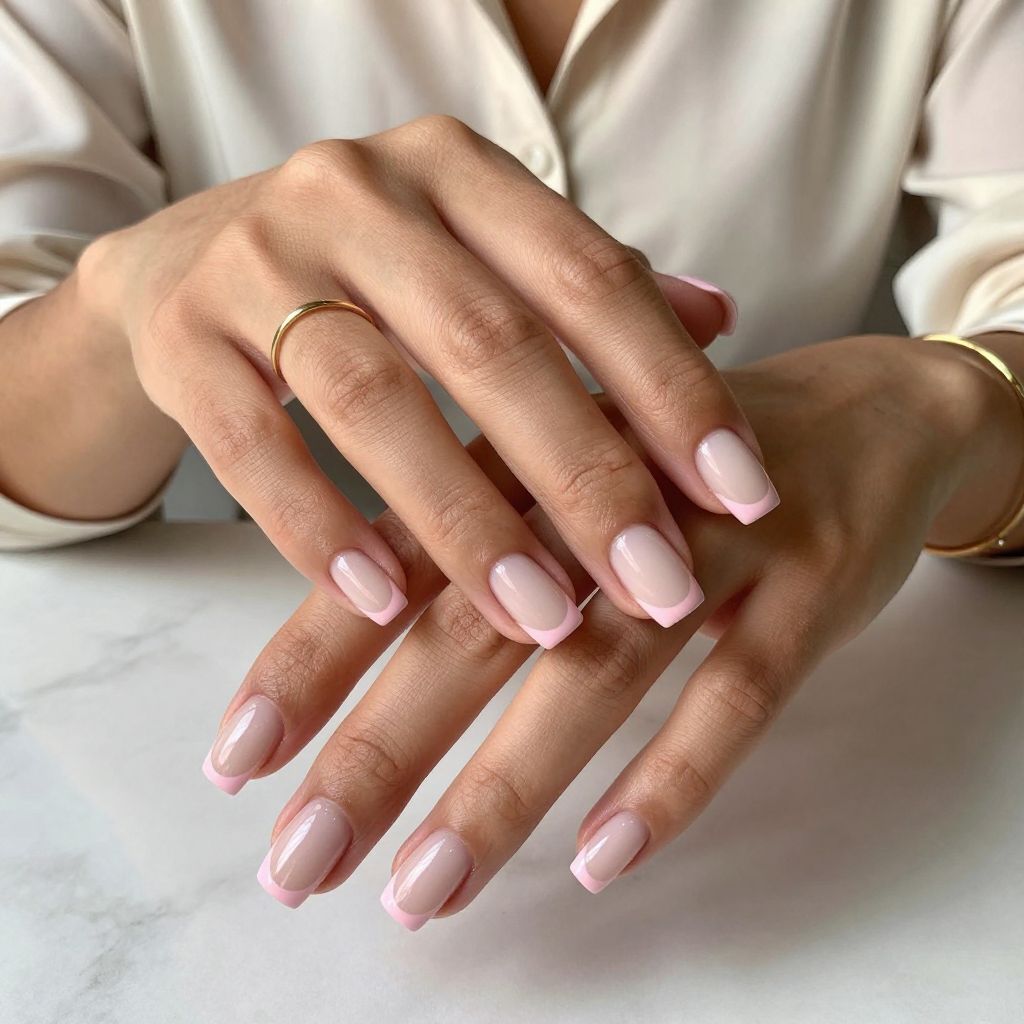 Classic French with Soft Pink Tips