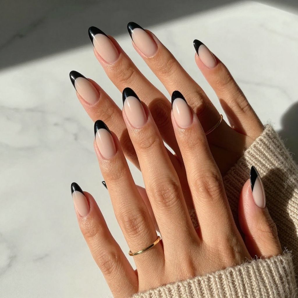 Dual Tone Tips with Nude and Black
