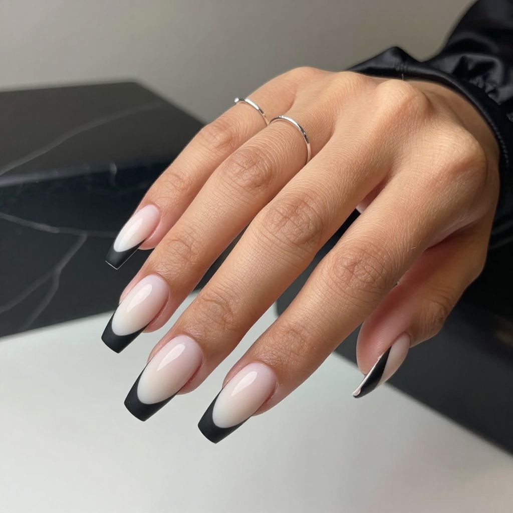 Black and White Bold Tips