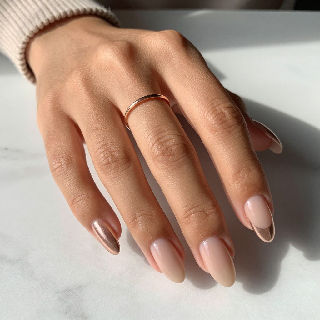 Metallic Rose Gold Edge