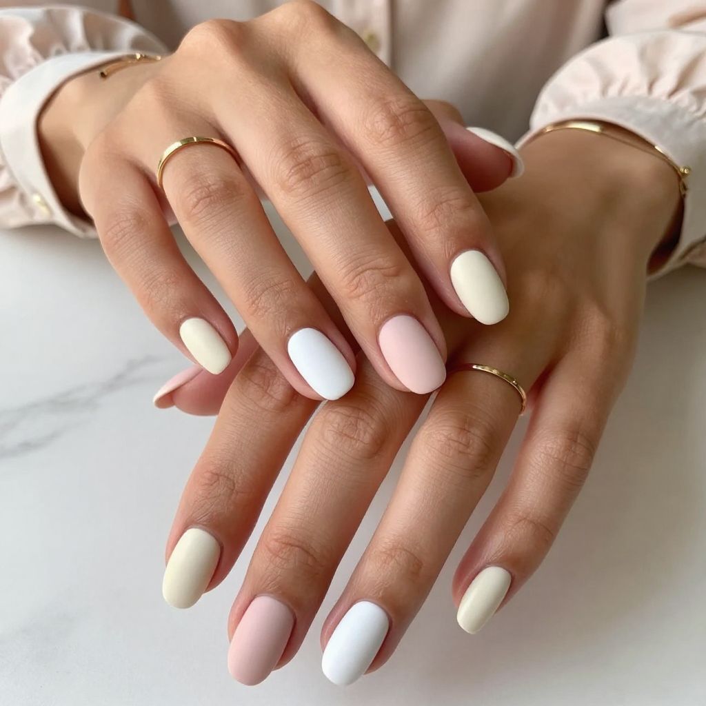 Dual Tone White and Blush