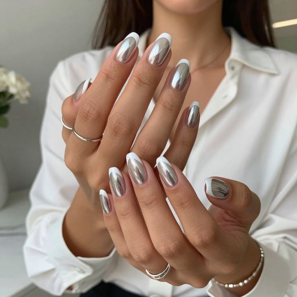 French Twist with a Chrome Pop