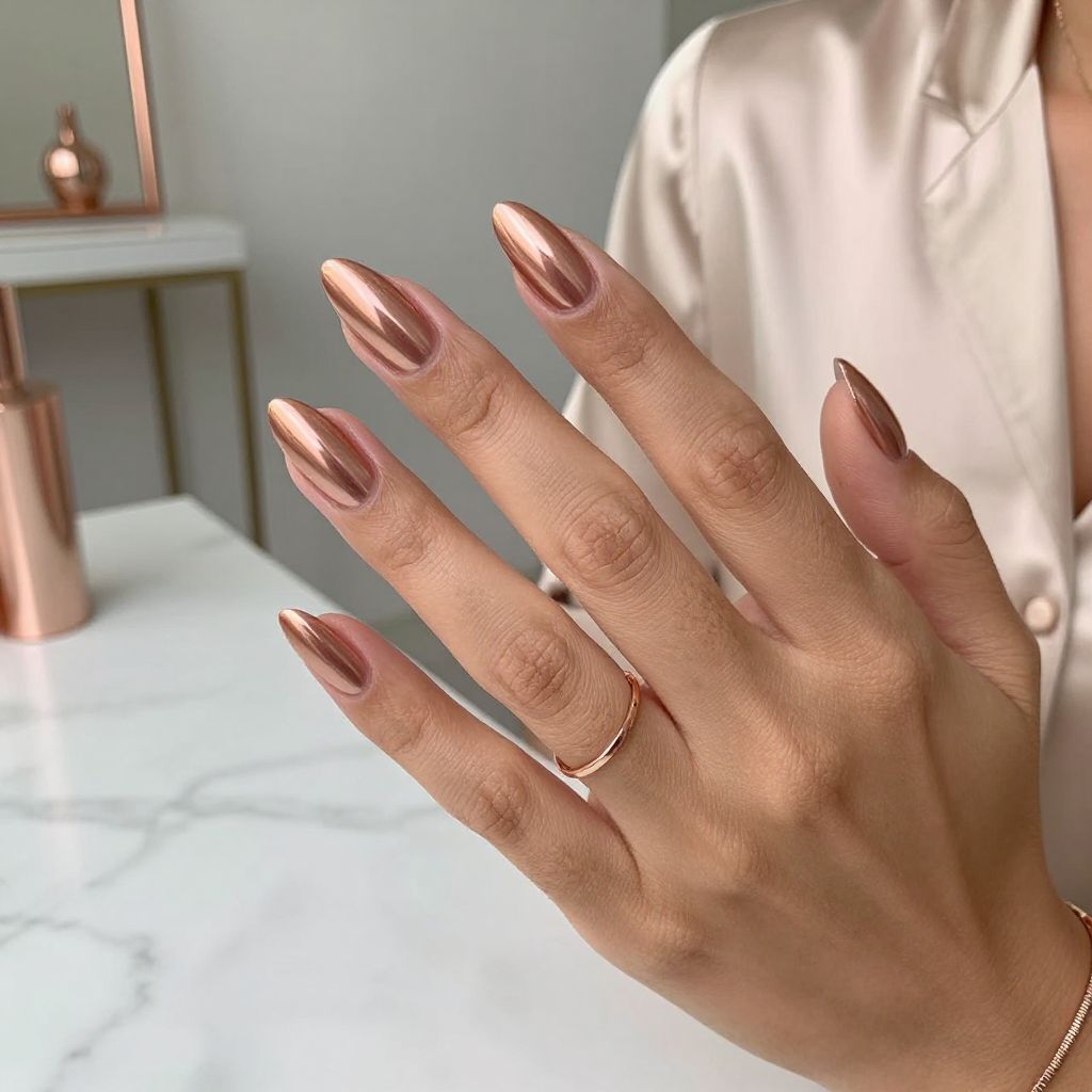 Rose Gold Metallic Glam