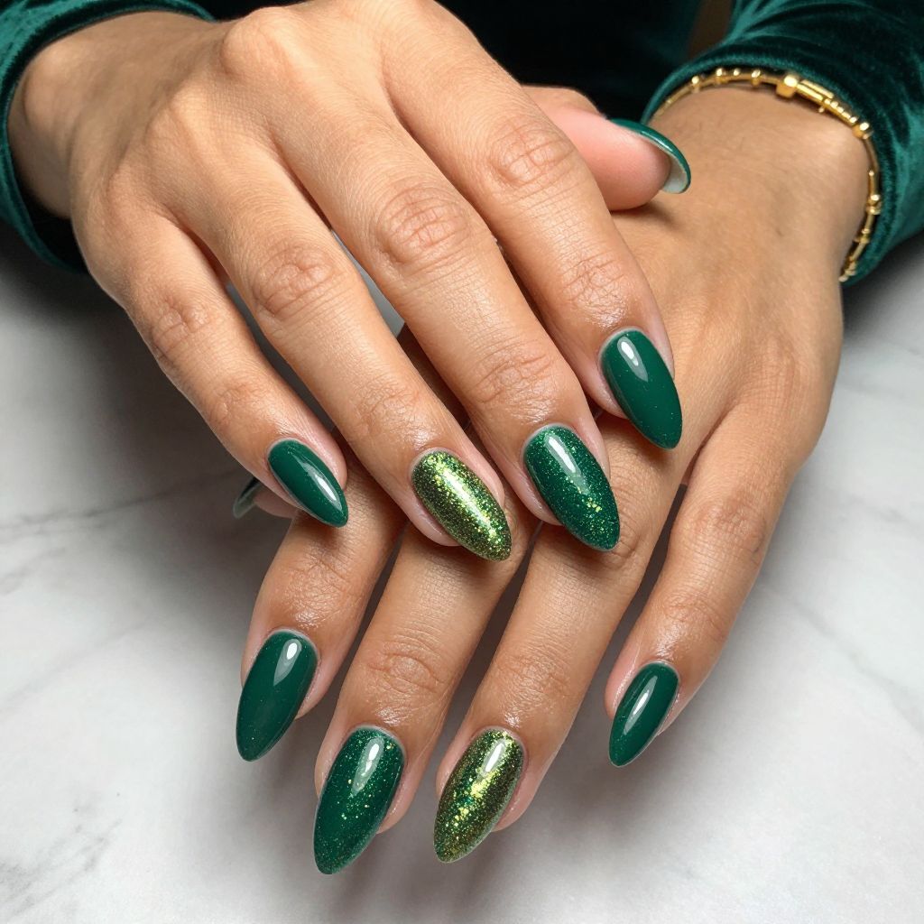 Emerald Green Glitter Luxe