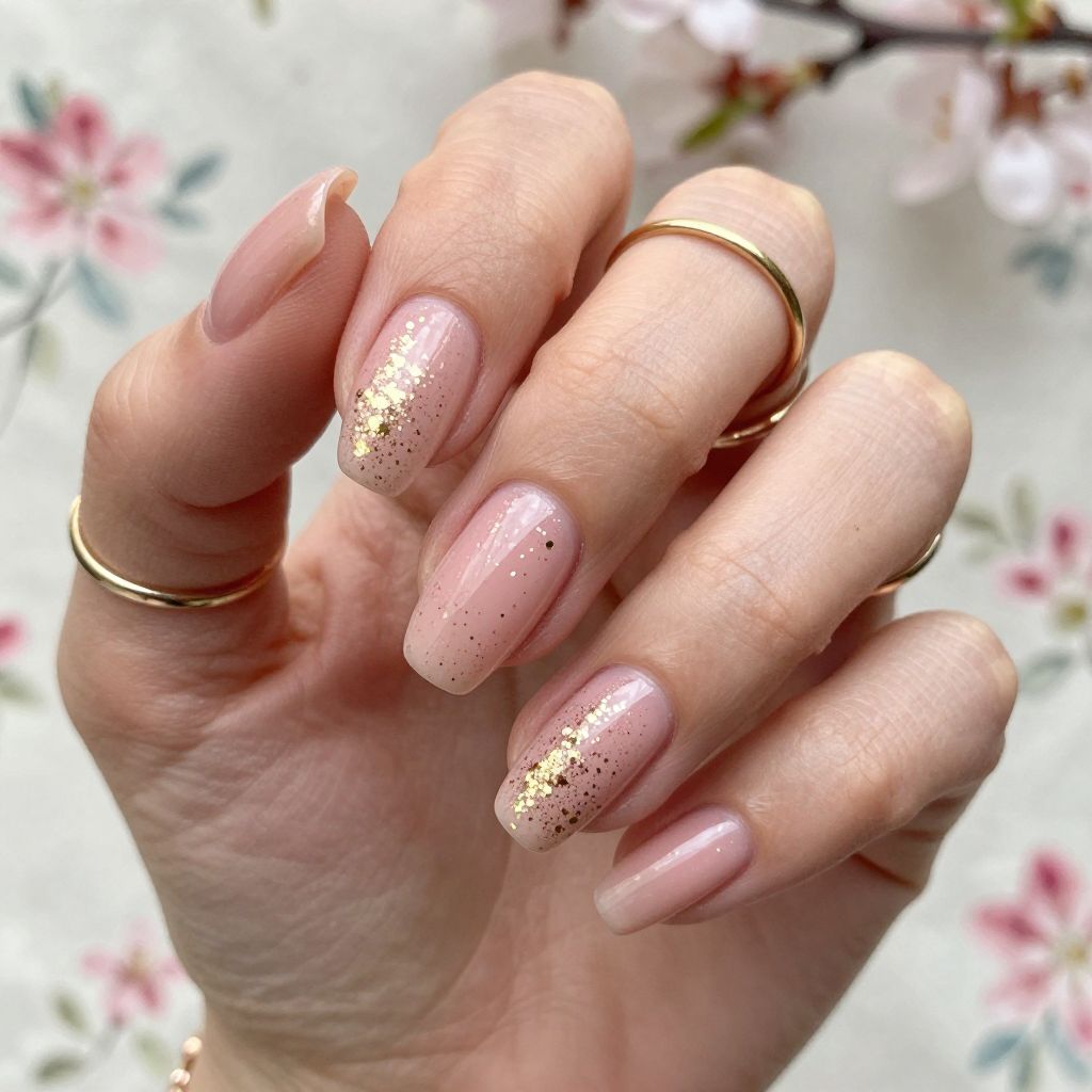 Blush Pink and Gold Glitter Combo