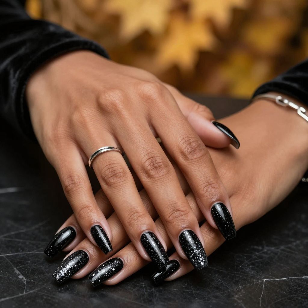 Midnight Black with Silver Flecks