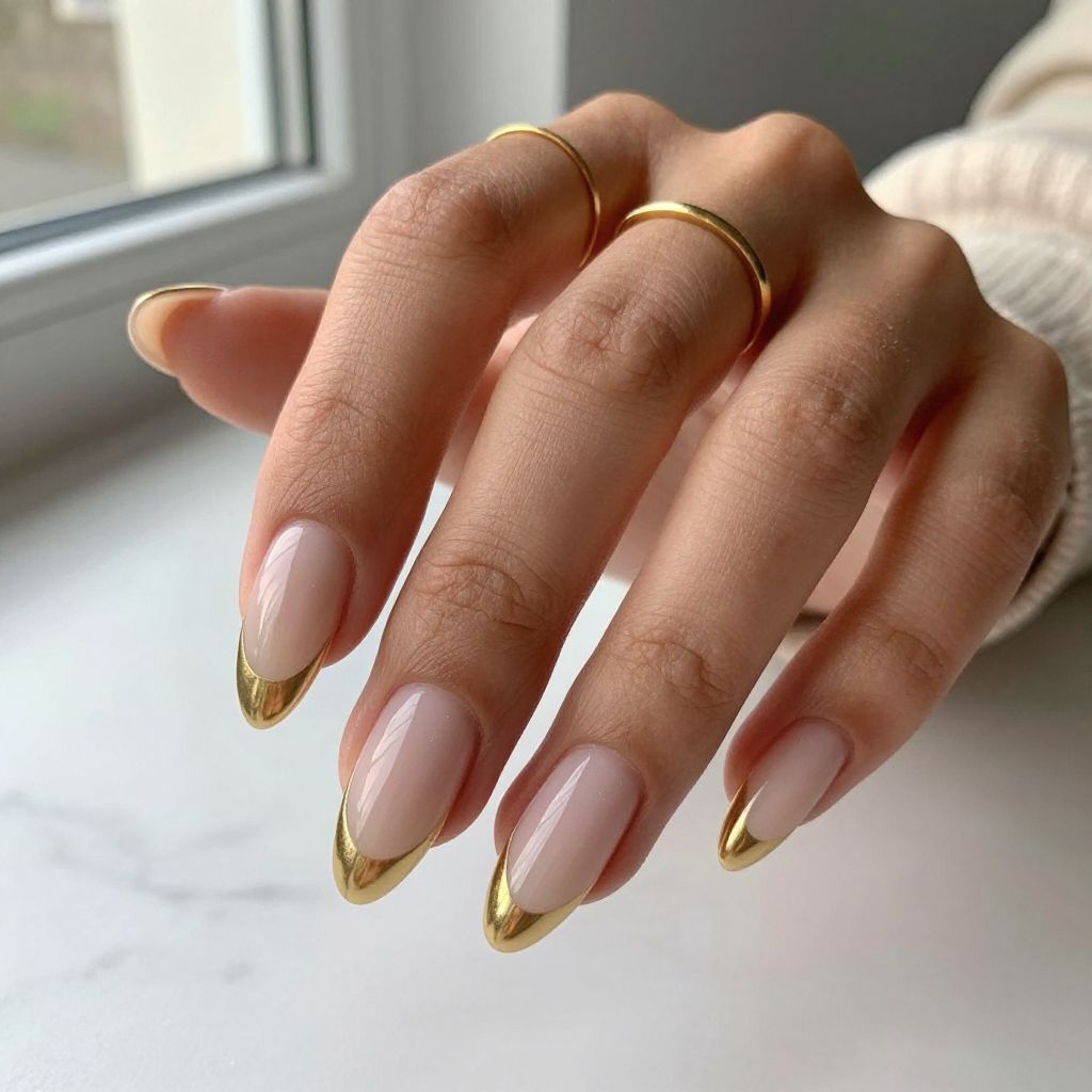 Classic Gold French Tips