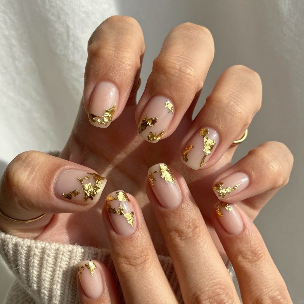 Gold Foil Abstract Art