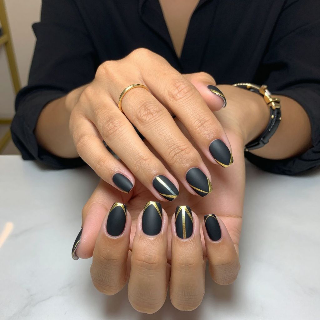 Black and Gold Geometric Combo