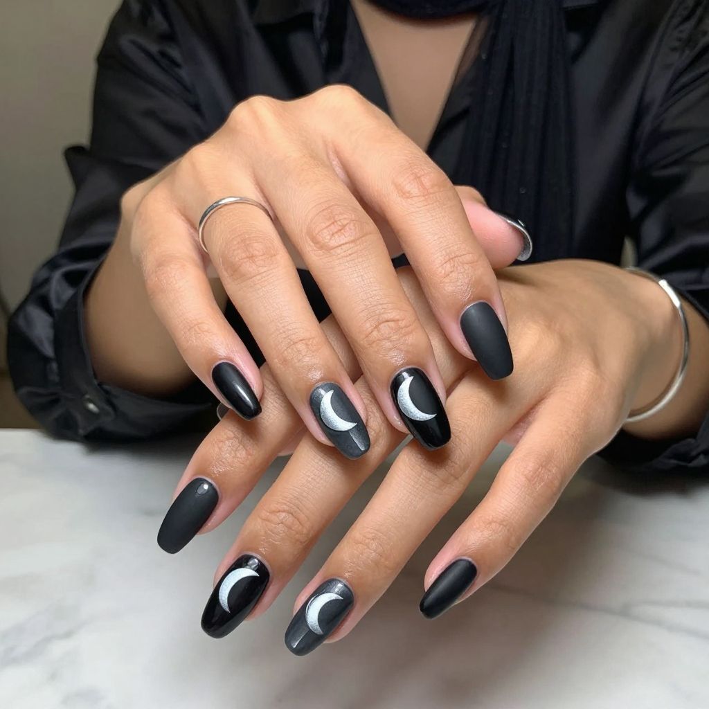 Obsidian Split Moon