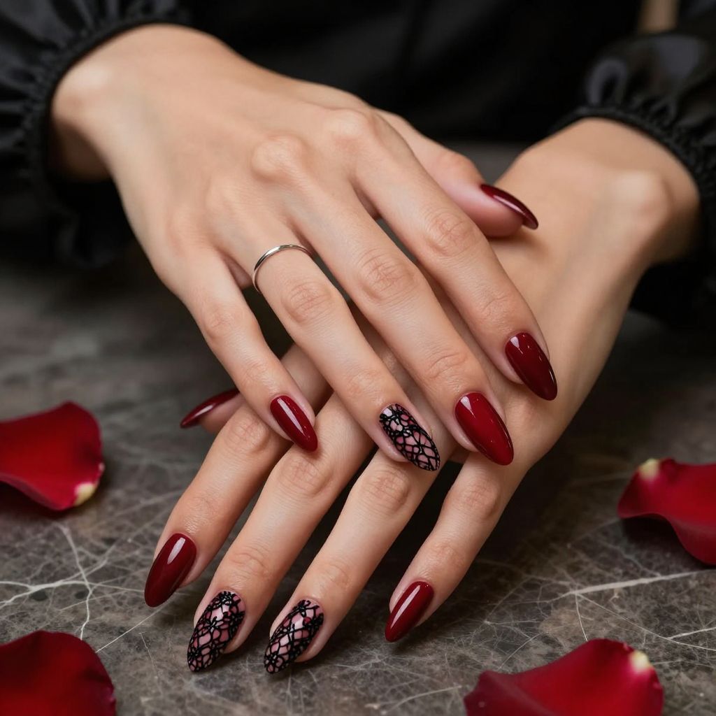Blood Red Lace Accent