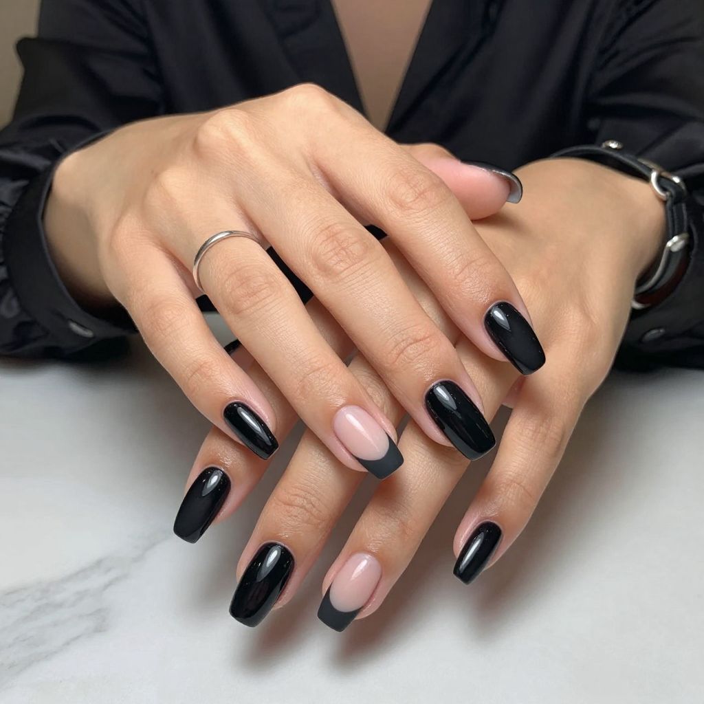 Glossy Onyx with Matte Tips